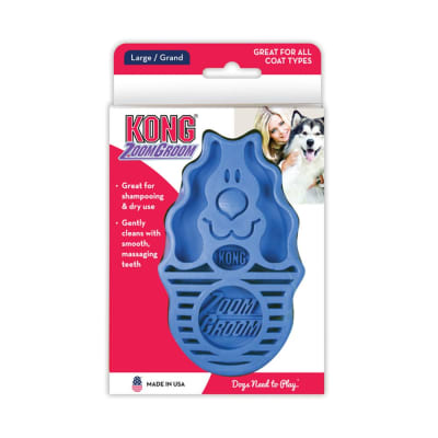 KONG ZOOM GROOM DOG AZUL