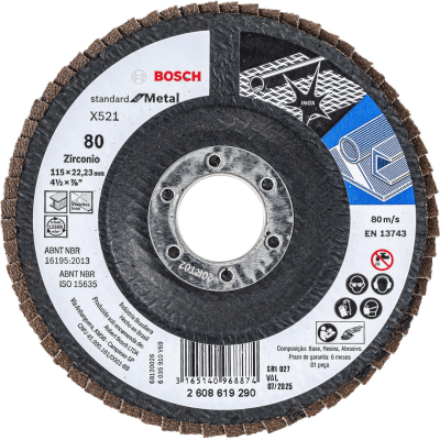 DISCO TRASLAPADO FLAP ZIRCONIO  - BOSCH