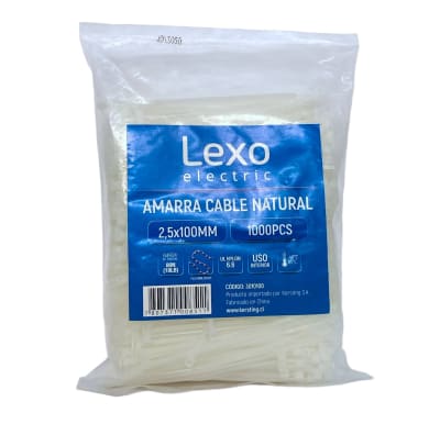 AMARRA CABLE NATURAL BOLSA 1000 UNDS - LEXO