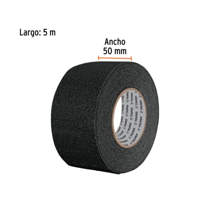 CINTA ANTIDERRAPE NEGRO FOTOLUMINISCENTE 50 MM X 5M (CIA-25N) - TRUPER