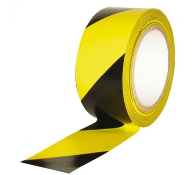 CINTA DELIMITADORA ADHESIVA AMARILLO/NEGRO 50 MM X 30 M
