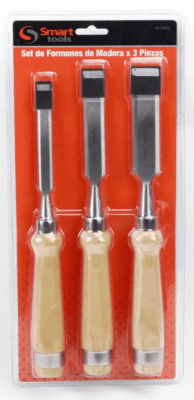 JUEGO FORMONES DE 3 PIEZAS MANGO MADERA - SMART1