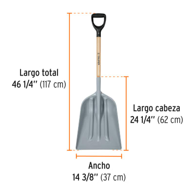 PALA PLASTICA MANGO MADERA PUÑO 