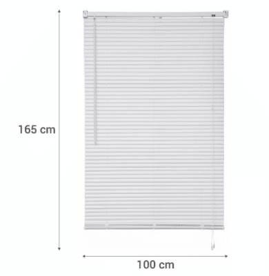 PERSIANA PVC 100 x 165 CM BLANCA