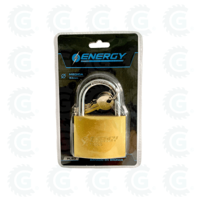 CANDADO FIERRO BAÑO BRONCE 63 MM (PL63) - ENERGY