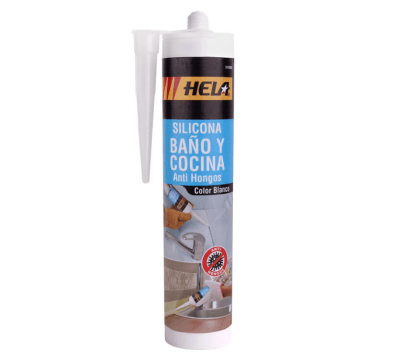 SILICONA BAÑO Y COCINA BLANCA ANTI HONGOS 280ML - HELA