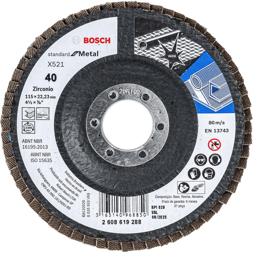 DISCO TRASLAPADO FLAP ZIRCONIO  - BOSCH1