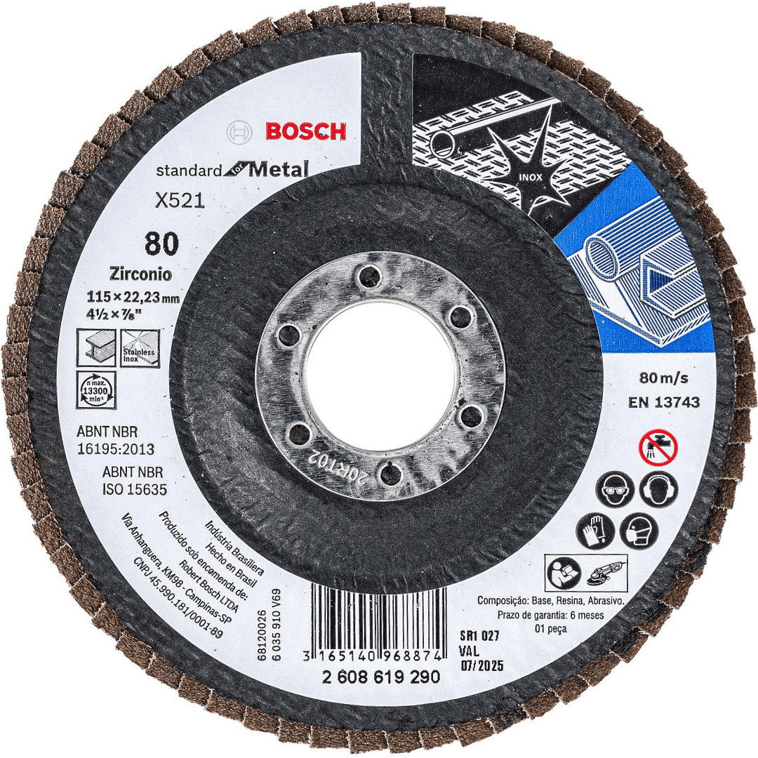 DISCO TRASLAPADO FLAP ZIRCONIO  - BOSCH 2