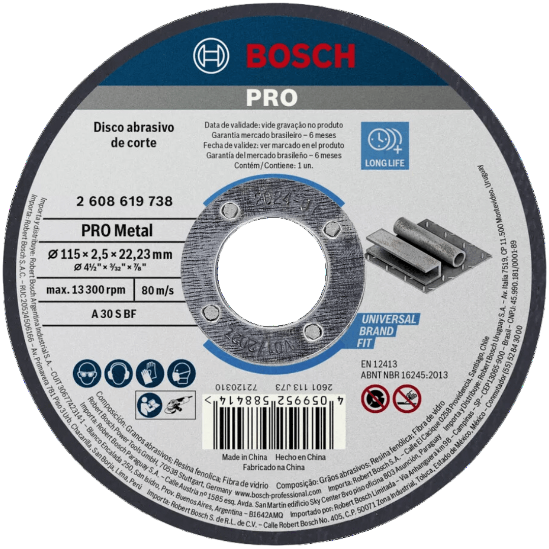 DISCOS CORTE METAL - BOSCH 0