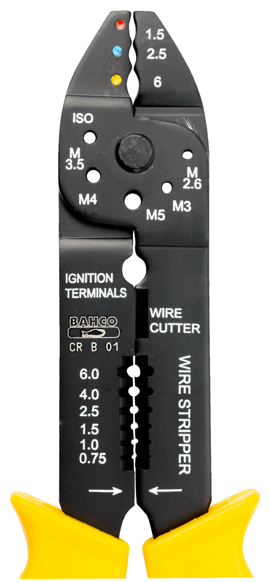 ALICATE PELACABLE MAS APRIETA TERMINAL 0,75 - 6MM (CR-B-01) - BAHCO2