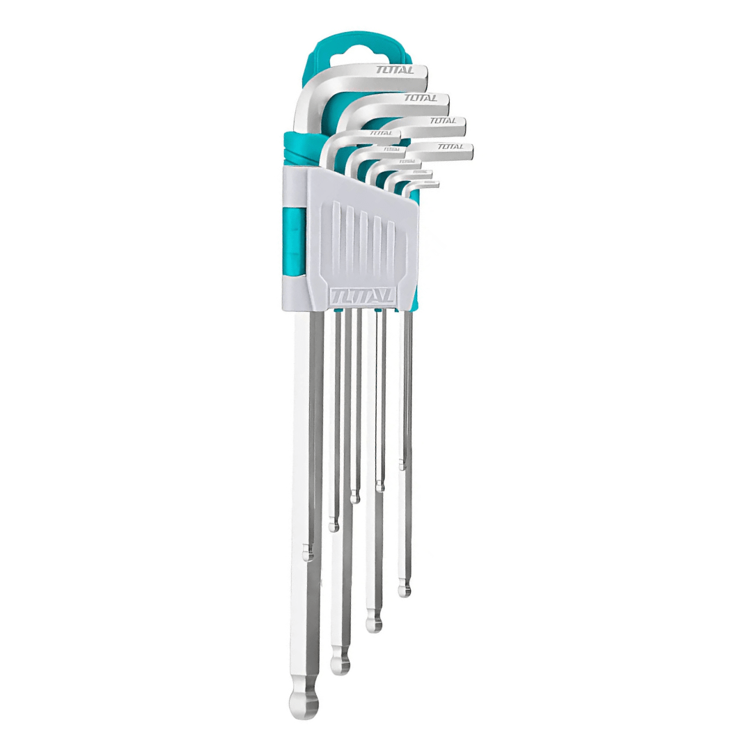 JUEGO LLAVE ALLEN HEX BOLA 1.5 - 10 MM 9 PIEZAS (THT106292) - TOTAL 0