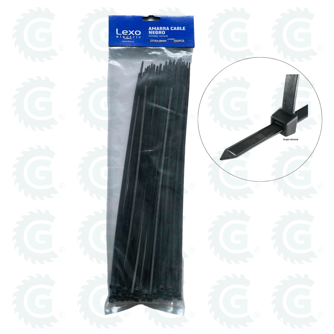 AMARRA CABLE NEGRO FILTRO UV BOLSA 100 UDS - LEXO8