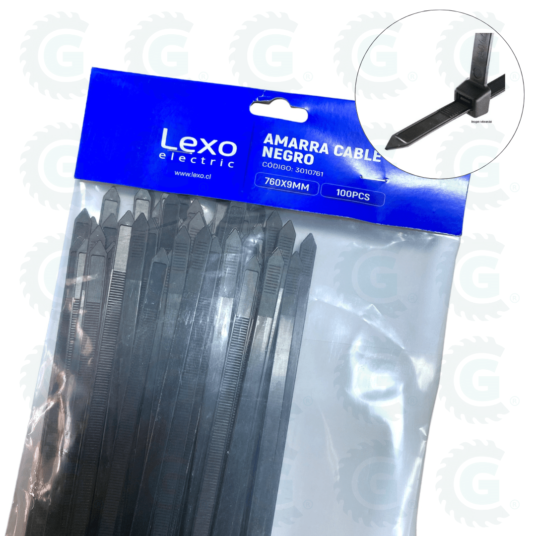 AMARRA CABLE NEGRO FILTRO UV BOLSA 100 UDS - LEXO11