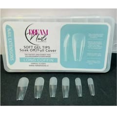 Tips Soft Gel Long Coffin Dream Nail 120unid