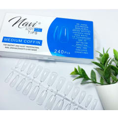 Tips Soft Gel Medium Coffin Navi 240unid