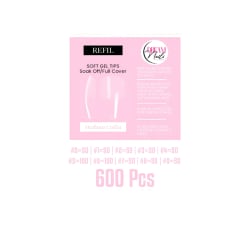 Tips Soft Gel Bolsa Medium Coffin Dream Nail 600unid