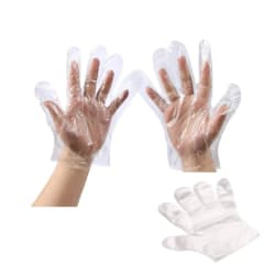 Guante plastico desechable de parafina 100unid