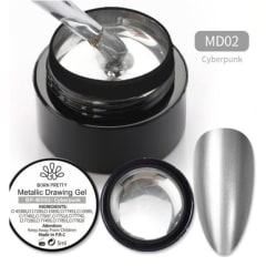 Gel Paint Metalico Plateado Born Pretty 5ml