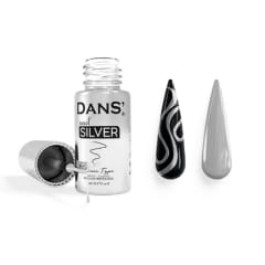 Gel Paint Plateado Real Silver Dans  5ml