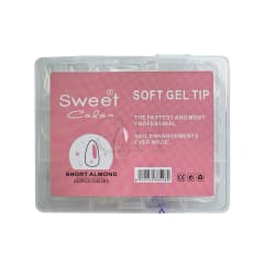 Tips Soft Gel Short Almond Sweet Color 240unid