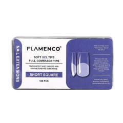 Tips Soft Gel Short Square Flamenco 120unid