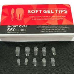 Tips Soft Gel Short Oval Box 550unid