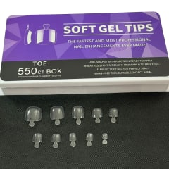 Tips Soft Gel Toe (PIES) Box 550unid