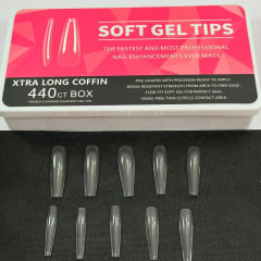 Tips Soft Gel Xtra Long Coffin Box 440unid