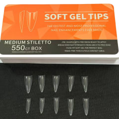Tips Soft Medium Stiletto Box 550unid