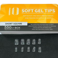 Tips Soft Gel Short Square Box 550unid