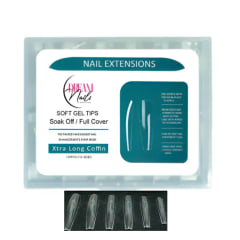 Tips Soft Gel Xtralong Coffin Dream Nail 120unid