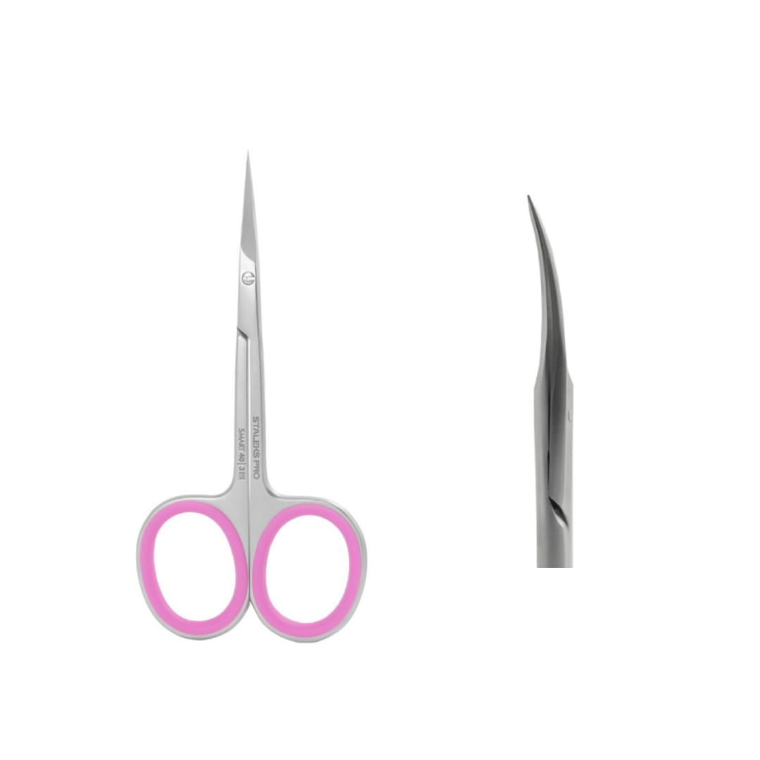 Tijera Para Cutículas Smart 40/3 Staleks Pro Plateado1