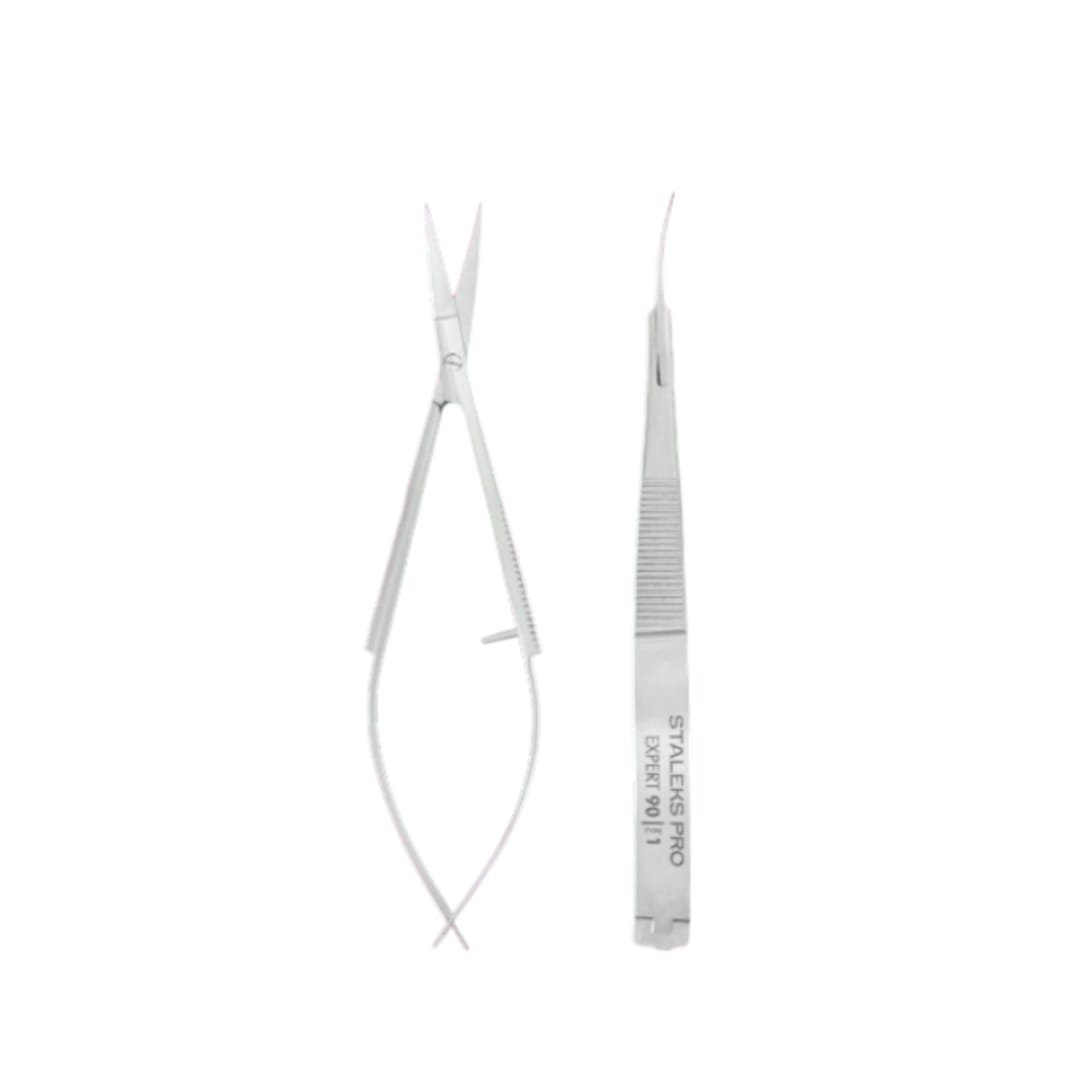 Tijera Para Cutículas (tweezers) Expert 90/1 Staleks Pro Plateado1
