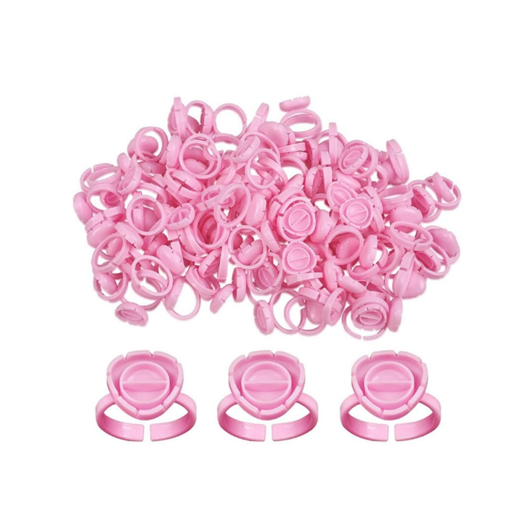 Anillos de pestañas en forma de coracon 100unid1