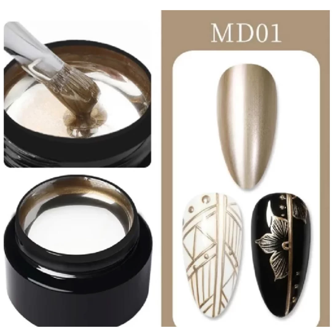 Gel Paint Metalico Dorado Born Pretty 5ml1