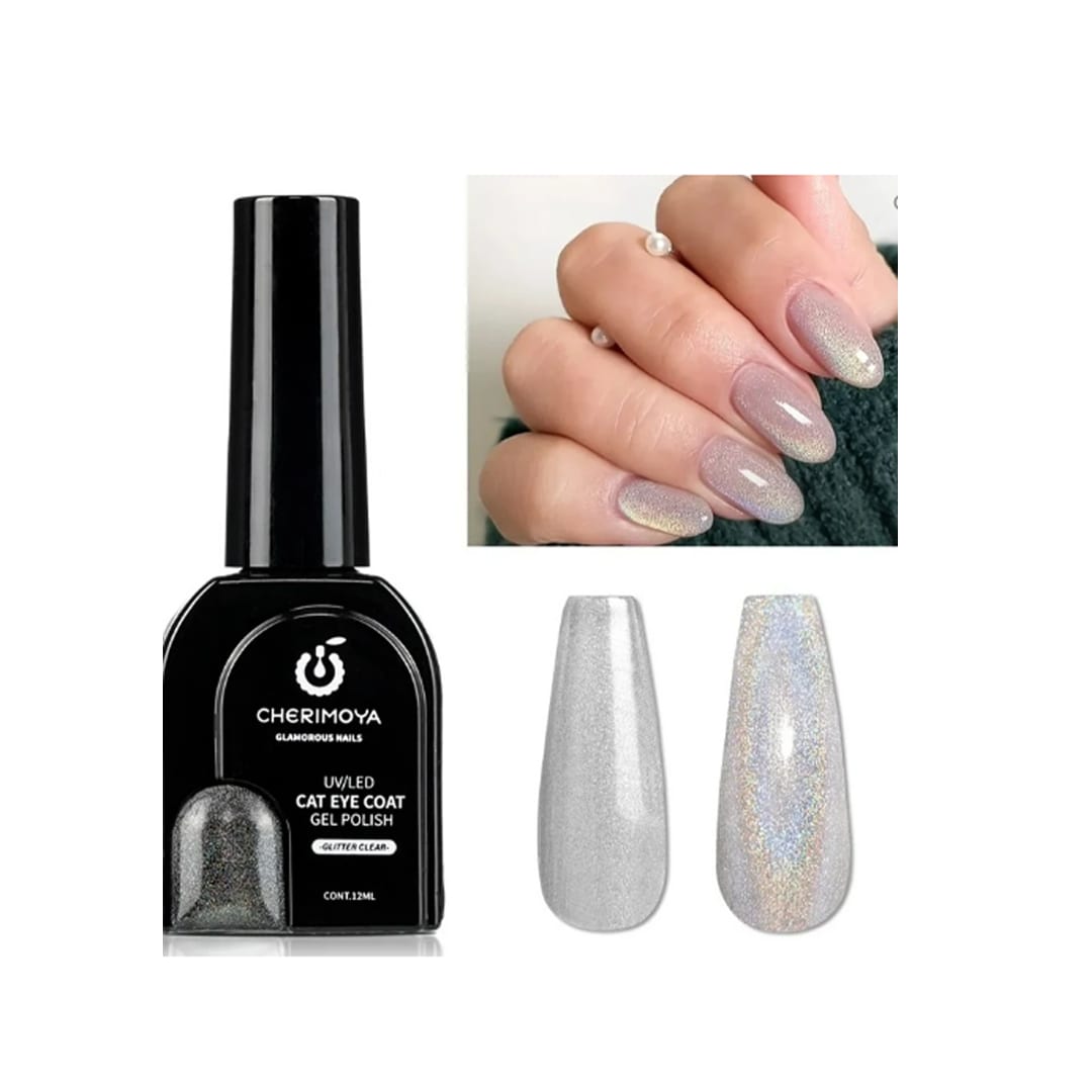Esmalte Ojo de Gato Glitter #001 Cherimoya 12ml1