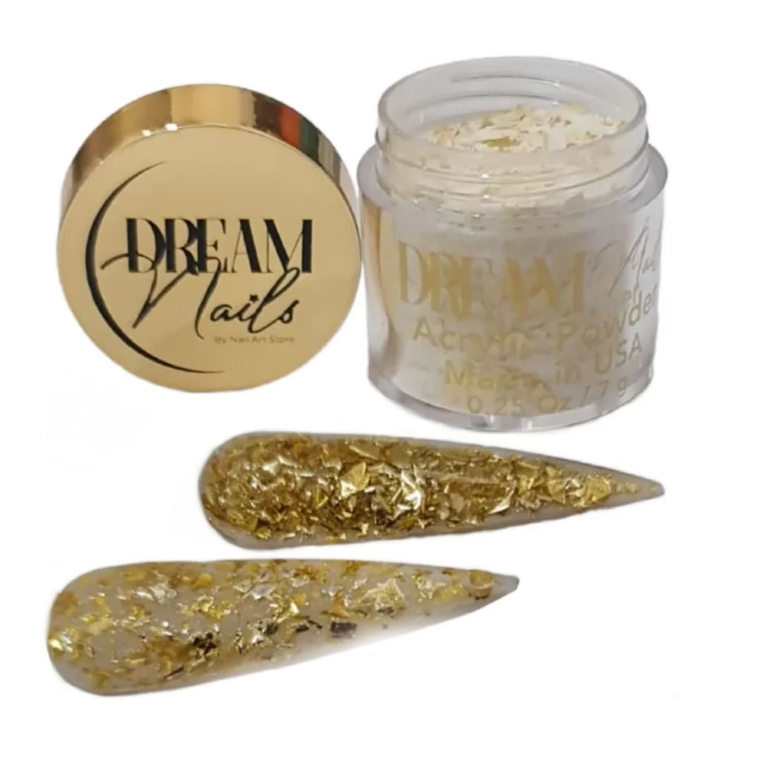 Acrilico de color Gold Broken Glass Dream Nail 7gr1