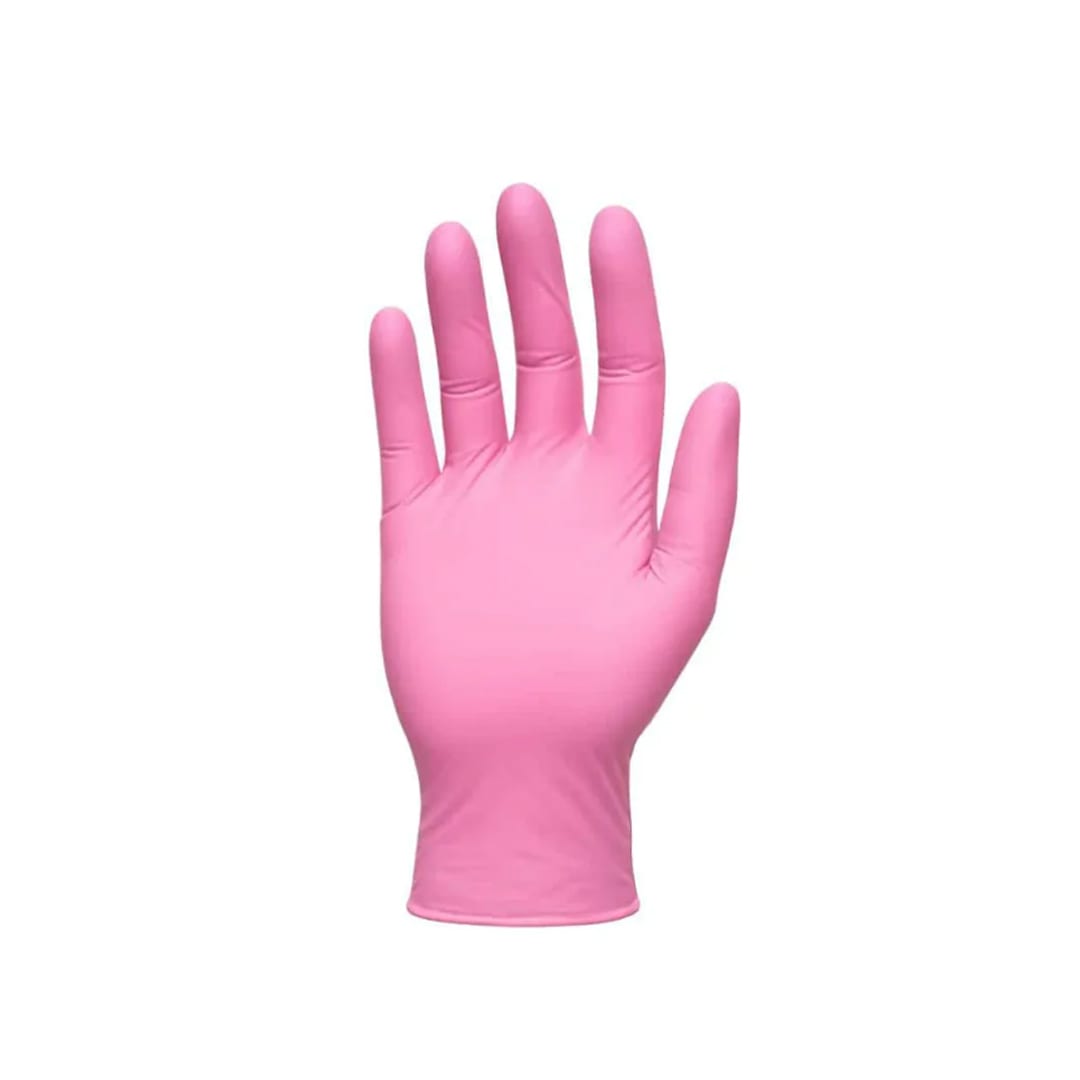 Guante de nitrilo Talla L Rosado1