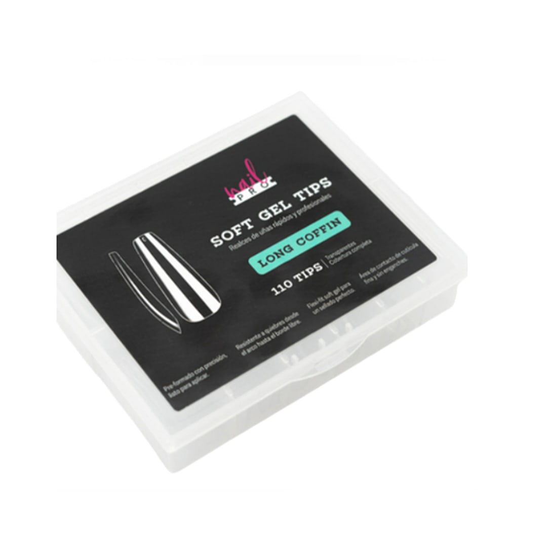 Tips Soft Gel Long Coffin Nail Pro1
