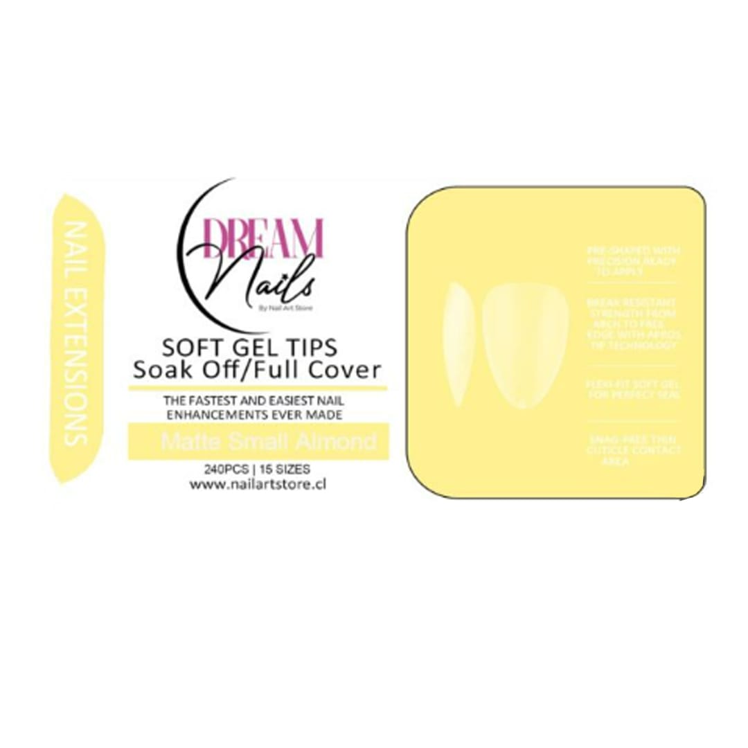 Tips Soft Gel Matte Small Almond Dream Nail 240unid1