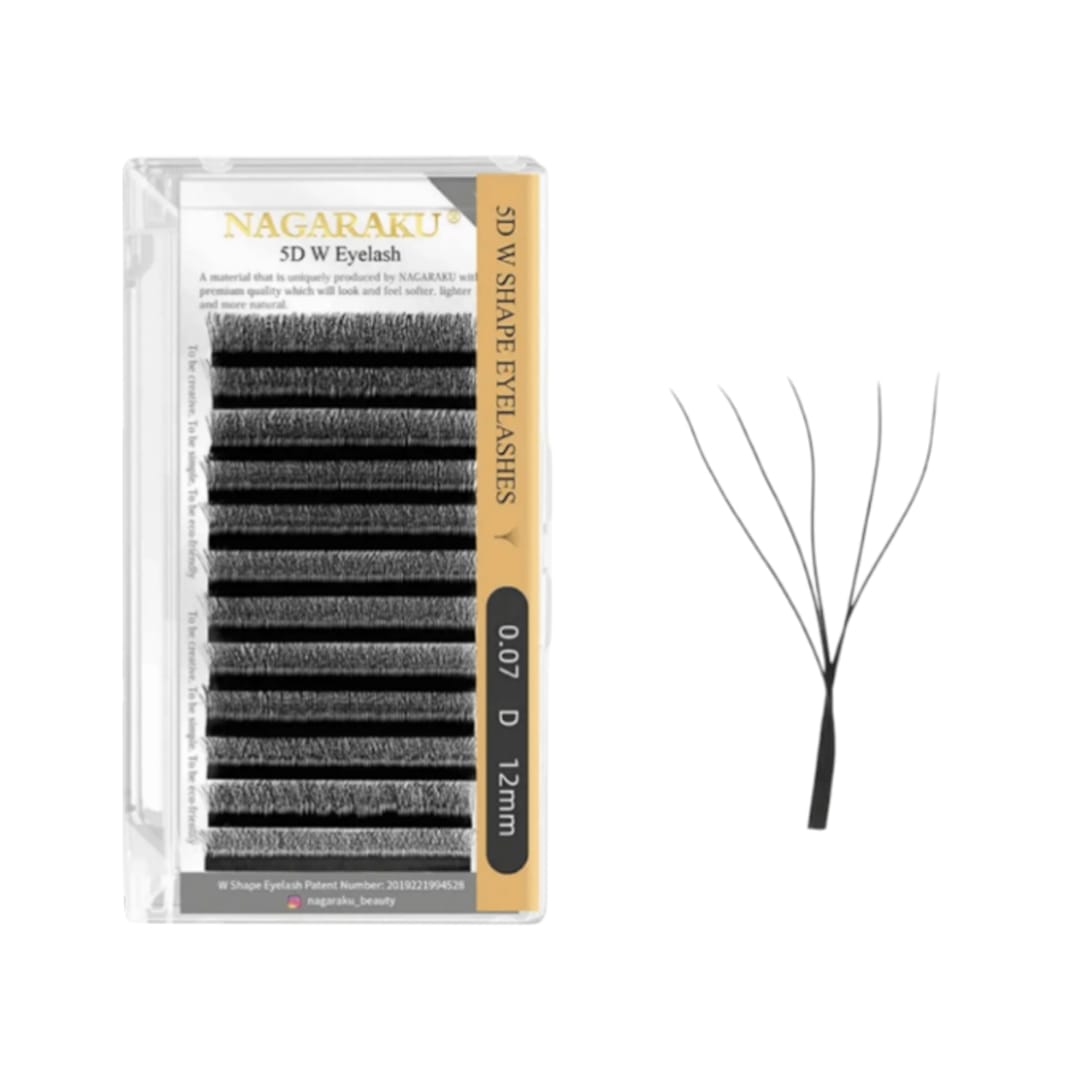 Pestañas Fibras Tecnologicas Nagaraku 5d W Shape Eyelashes 0.07d Mix1