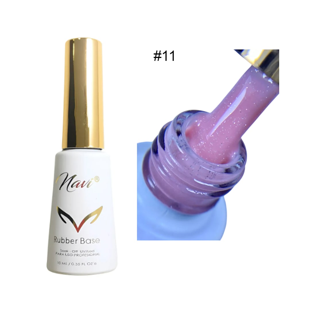Rubber Base #11 Navi 10ml (Rosa Con Destellos)1