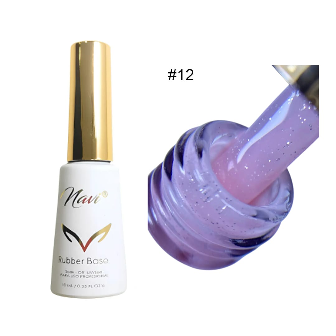 Rubber Base #12 Navi 10ml (Rosa Con Destellos)1
