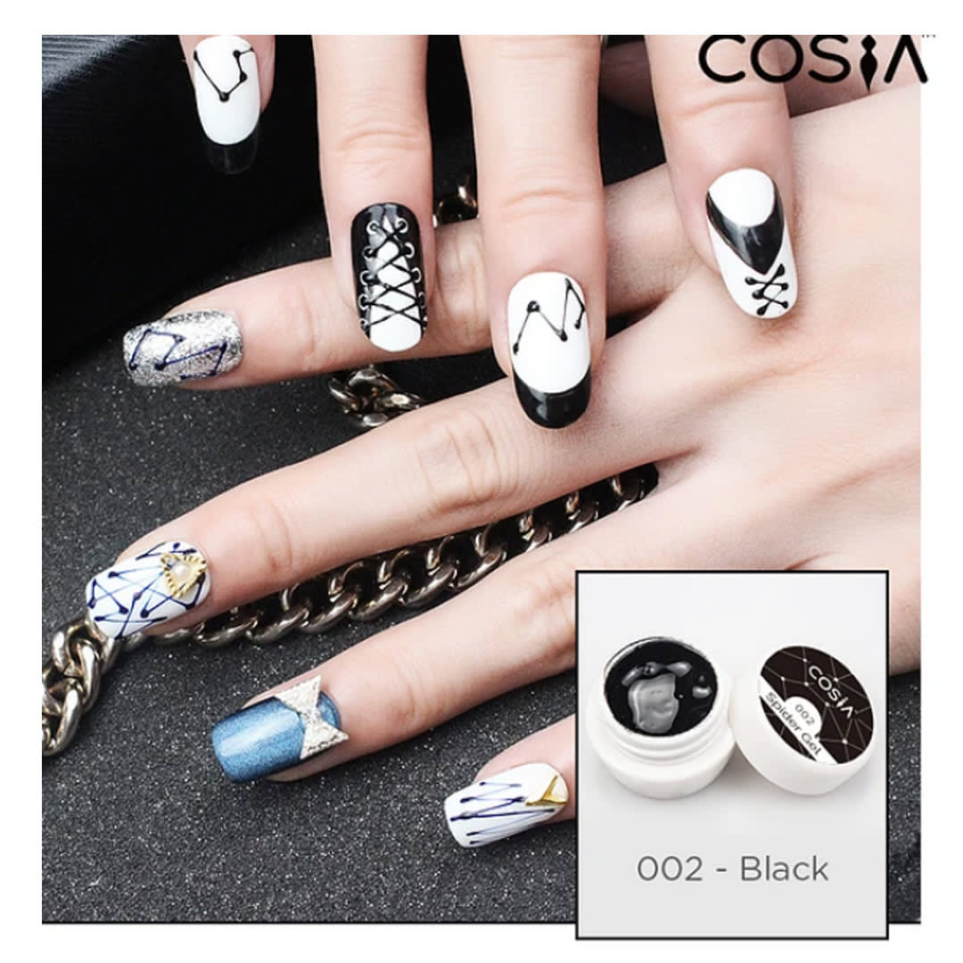 Gel Paint Spider Gel #002 Cosia Negro1