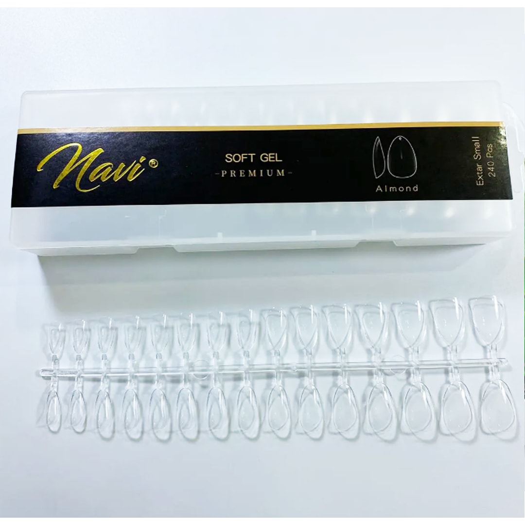 Tips Soft Gel Premium Almond Extra Small Navi 240unid1