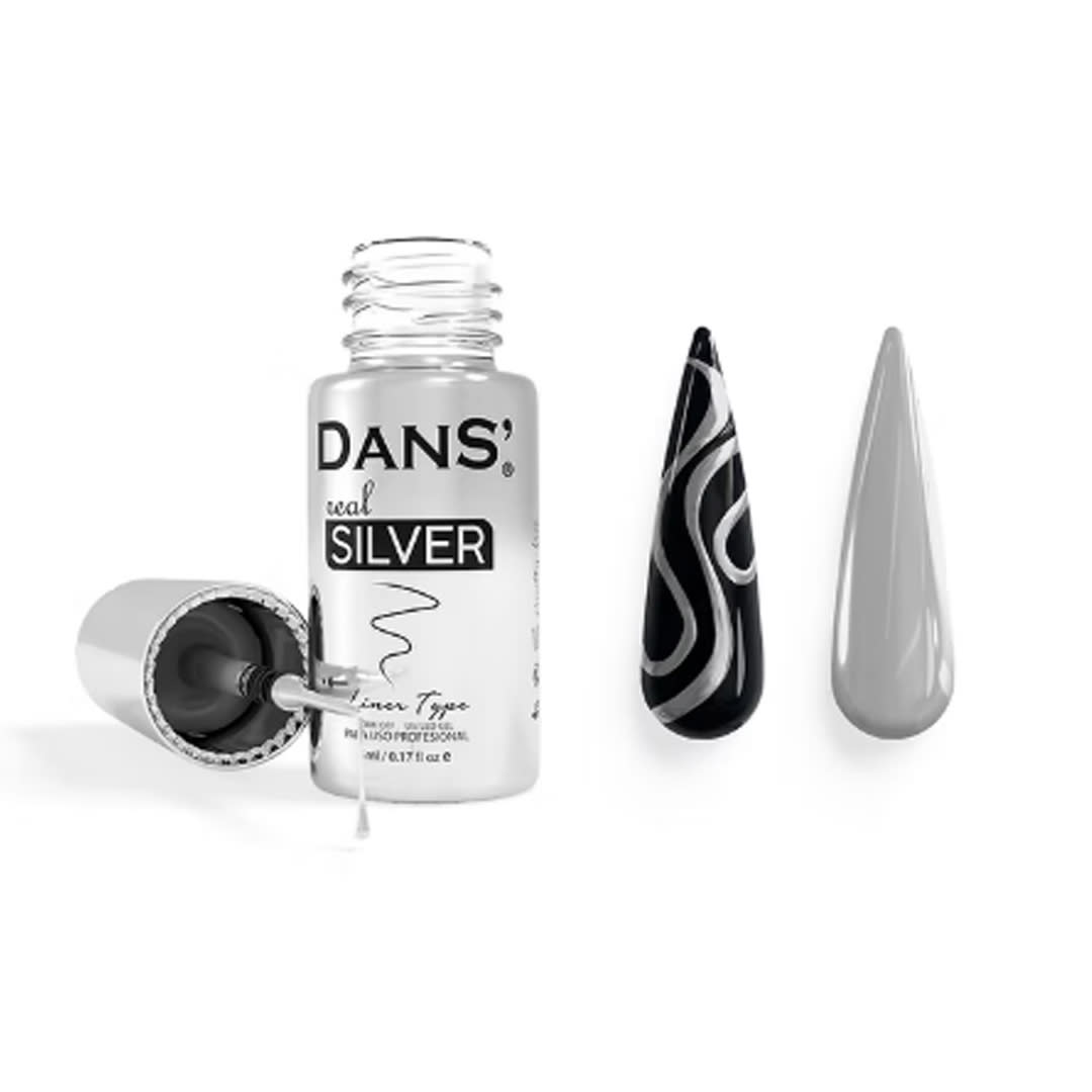 Gel Paint Plateado Real Silver Dans  5ml1