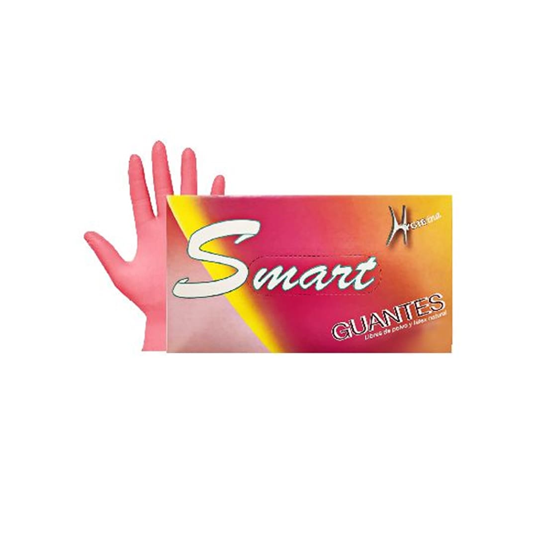 Guante de Nitrilo Talla M Rosado1
