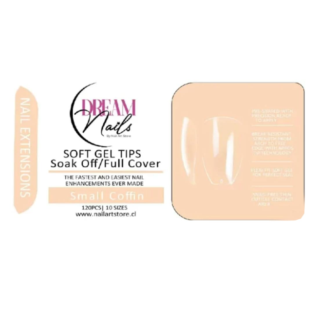 Tips Soft Gel Small Coffin Dream Nail 120unid1