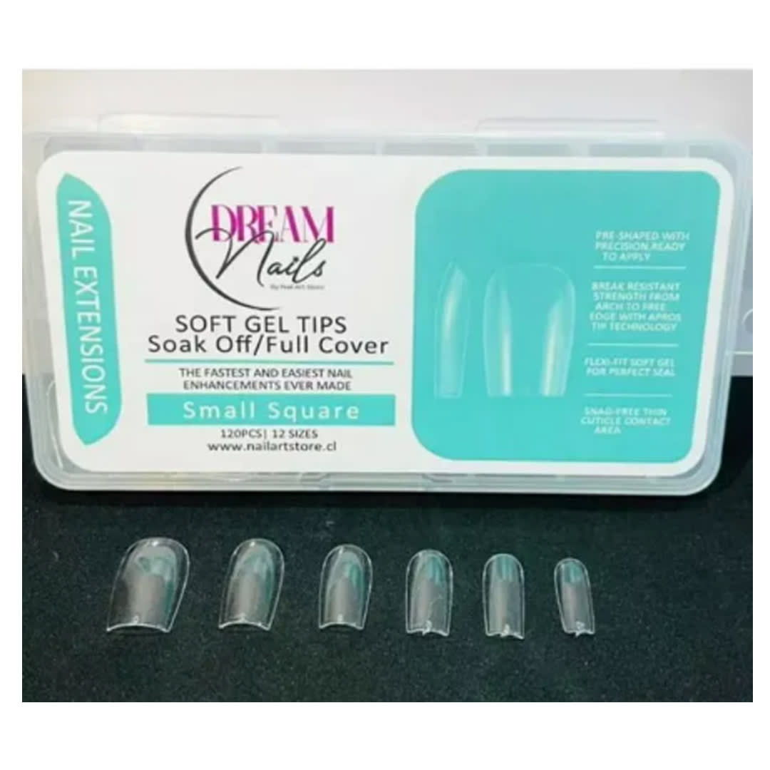 Tips Soft Gel Small Square Dream Nail 120unid1