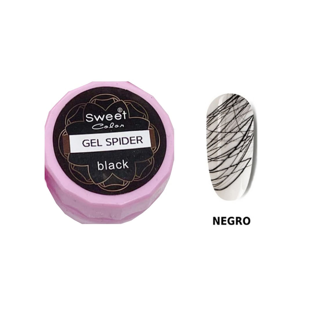 Gel Paint Spider Negro Sweet Color1